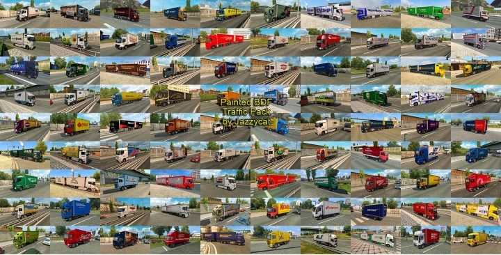 Painted Bdf Traffic Pack V14.3 ETS2 1.47