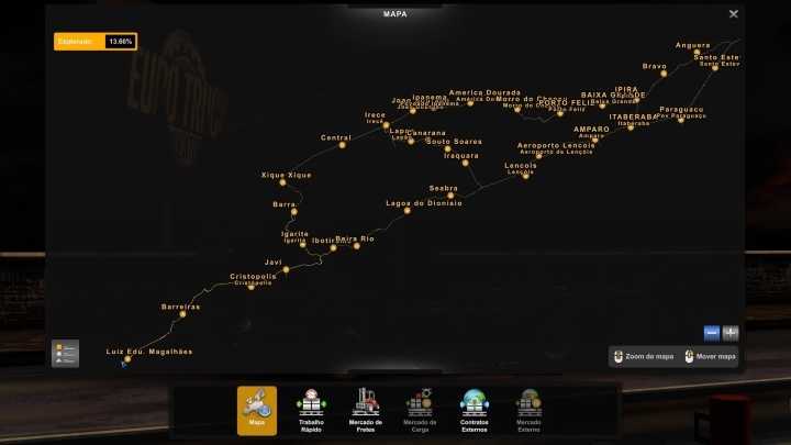 Profile Map Sertao No Mods ETS2 1.47