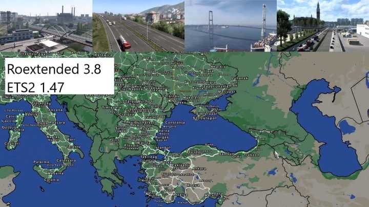 Romania Extended Map V3.8 ETS2 1.47