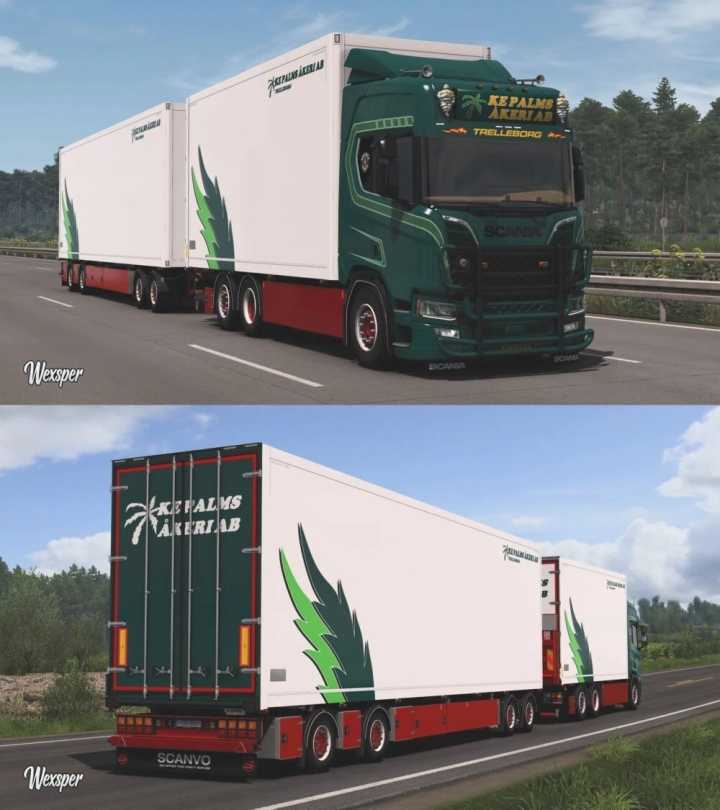Scania R & S Ke Palms Akeri Ab Skin Pack Update V1.0 ETS2 1.47