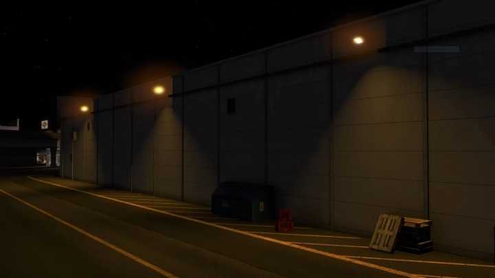 Orange Street Lighting V1.2 ATS 1.47 - Оранжевая уличная освещение В1.2 для American Truck Simulator 1.47