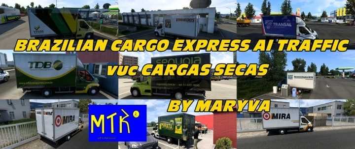 Brazilian Cargo Express Ai Traffic Vuc ETS2 1.47