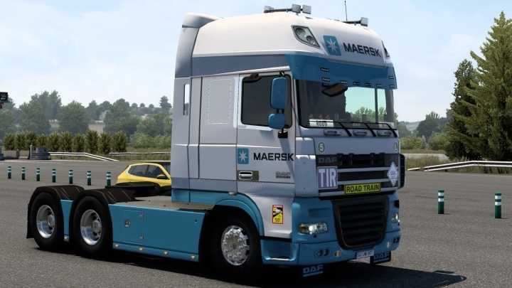 Daf Xf 105 Maersk Skin V1.0 ETS2 1.48