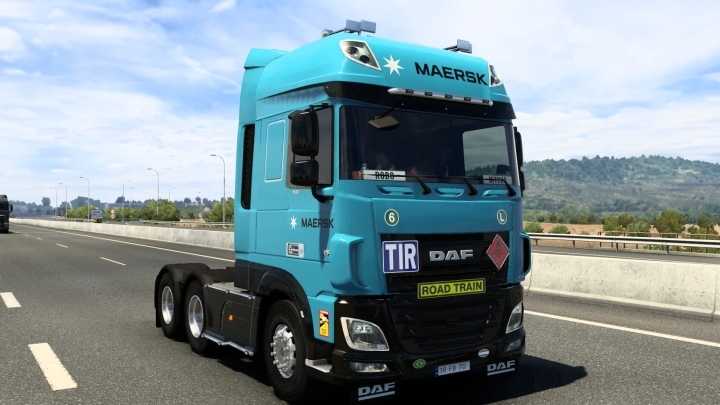 Daf Xf Maersk Skin V2.0 ETS2 1.48