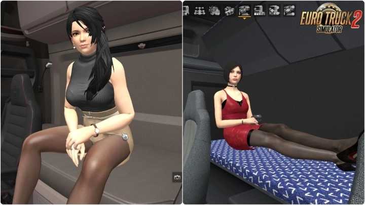 Girls Co-Driver Passengers V1.3 ETS2 1.47