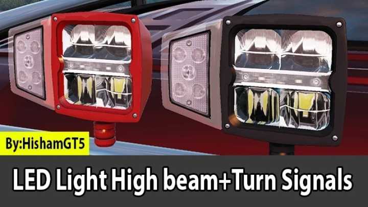 Led Light High Beam + Turn Signals ETS2 1.48