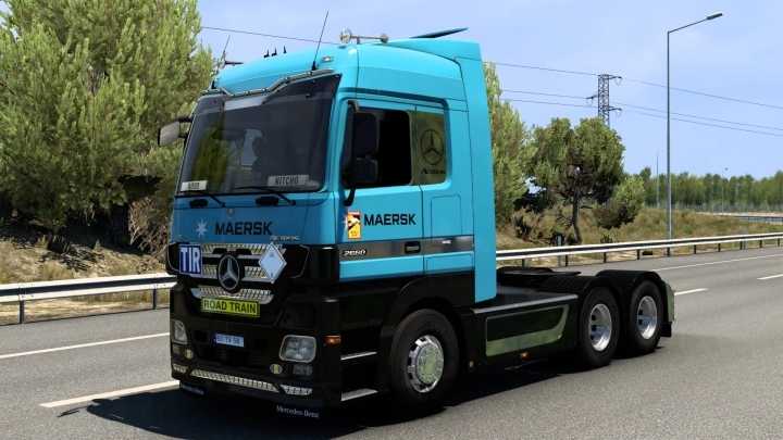 Maersk Mercedes-Benz Actros Skin V2.0 ETS2 1.48