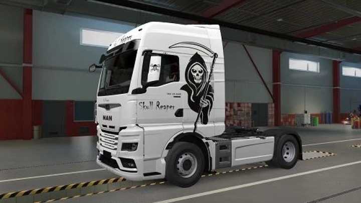 Man Tgx 2020 Skull Reaper Skin ETS2 1.47
