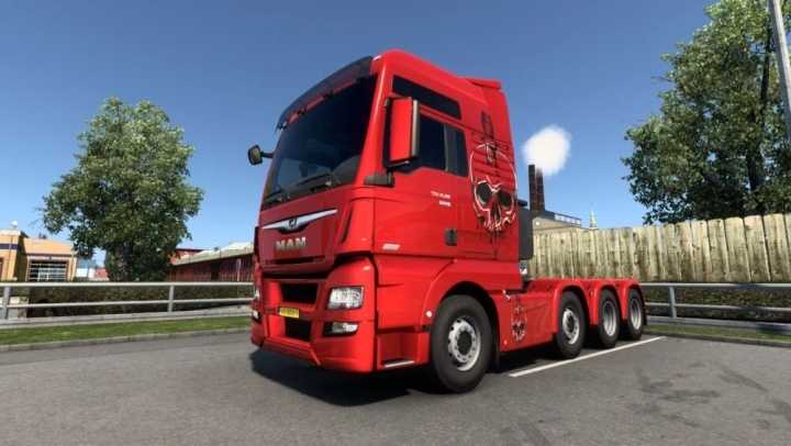 Man Tgx Euro6 Metallic Skull Skin V1.0 ETS2 1.47