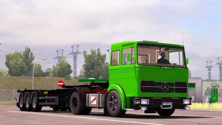 Mercedes Lps 1632 + Tandem Trailer ETS2 1.47
