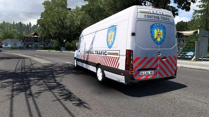 Mercedes Sprinter Isctr (Romanian Traffic Control) Skin V1.0 ETS2 1.48