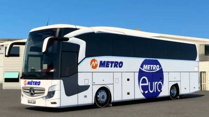 Mercedes Travego 15 Shd Metro Euro Skin V1.0 ETS2 1.47