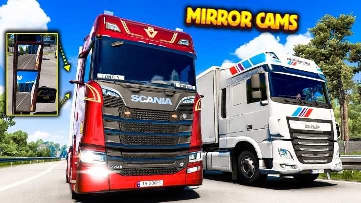 Mirror Cam All Truck V23.07.16 ETS2 1.48