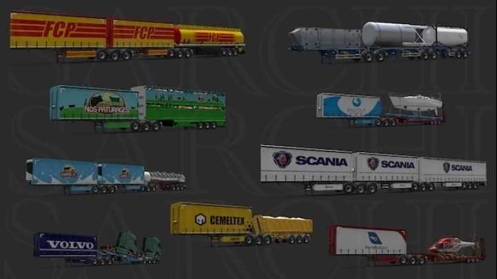 Mix Of Trailers & Company Paint Jobs For Truckers Mp V1.0 ETS2 1.47