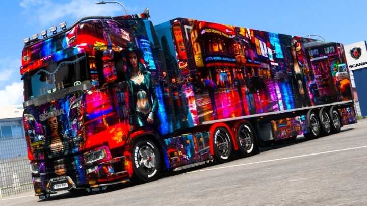 Night City Woman Skin ETS2 1.47