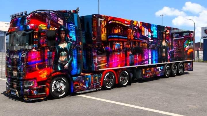 Night City Woman Skin ETS2 1.47