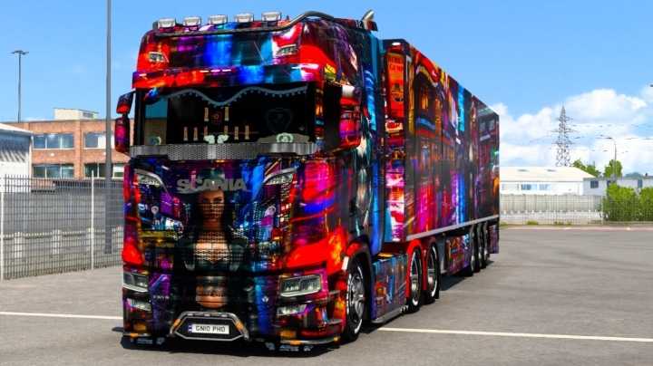 Night City Woman Skin ETS2 1.47