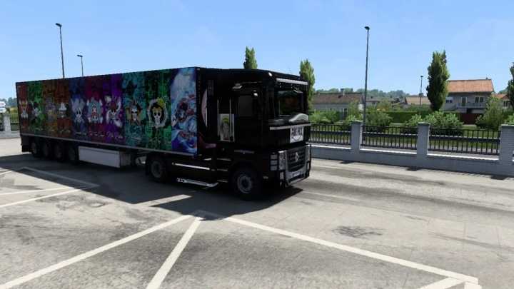 One Piece Skin Pack Renault Magnum & Trailer V1.4 ETS2 1.47