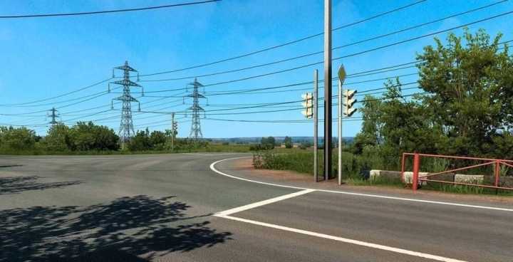 Russian Open Spaces – Kirov Map Road Connection V1.0 ETS2 1.47