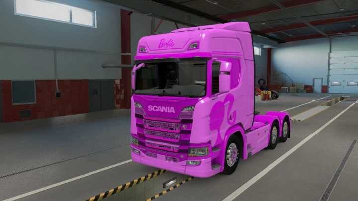 Scania R Highroof Barbie Skin ETS2 1.47