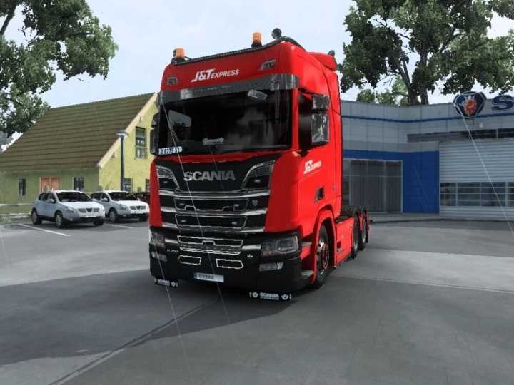 Scania R & S Next Gen + Trailer J&T Express Skin Pack V0.1 ETS2 1.47
