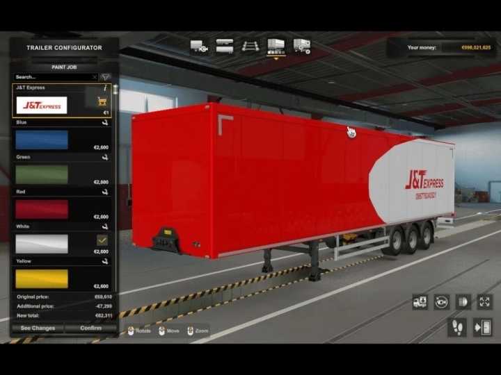 Scania R & S Next Gen + Trailer J&T Express Skin Pack V0.1 ETS2 1.47