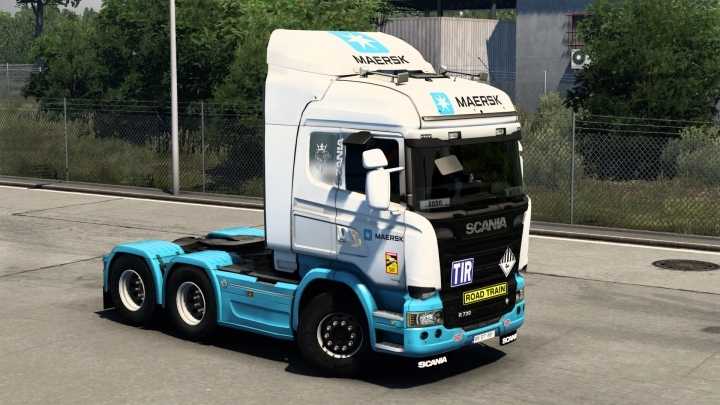 Scania Streamline Maersk Skin V1.0 ETS2 1.47