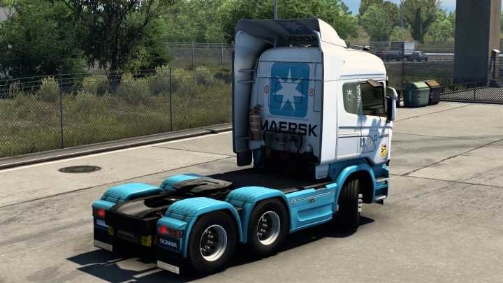 Scania Streamline Maersk Skin V1.0 ETS2 1.47