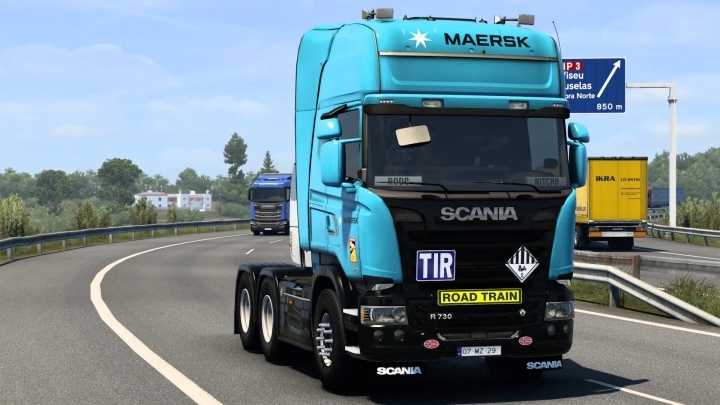 Scania Streamline Maersk Skin V2.0 ETS2 1.47