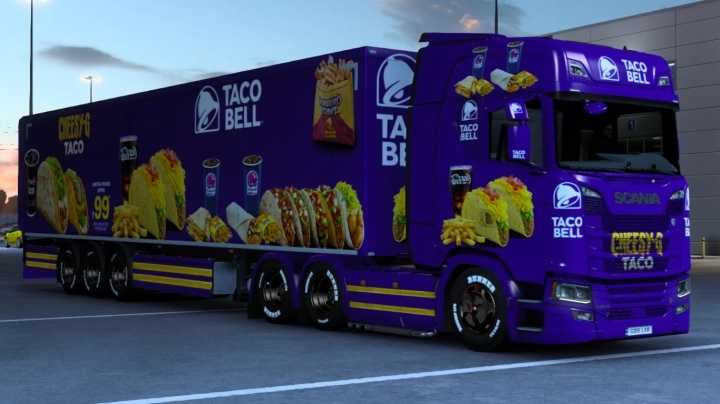 Taco Bell Mod Pack + Traffic Trailer Mod Pack ETS2 1.47