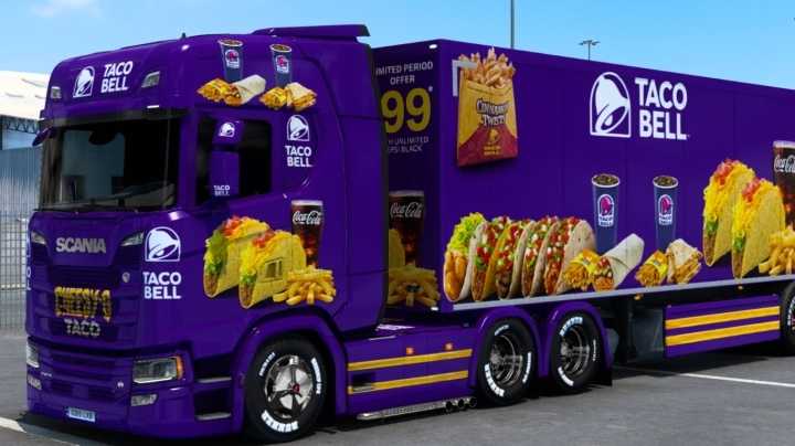 Taco Bell Mod Pack + Traffic Trailer Mod Pack ETS2 1.47