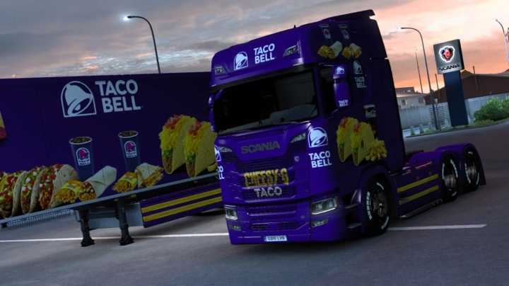 Taco Bell Mod Pack + Traffic Trailer Mod Pack ETS2 1.47