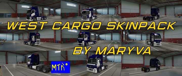 West Cargo Transportes Skinpack V1.0 ETS2 1.47