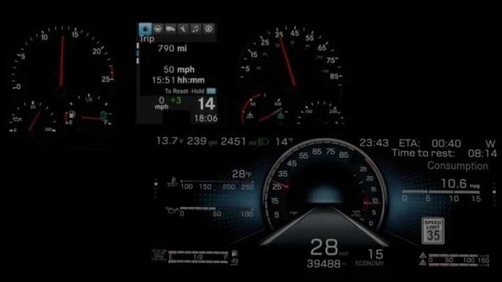 Western Star And Freightliner Cascadia Improved Dashboards V1.2.5 ATS 1.48