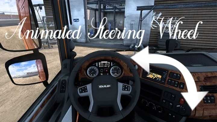 Animated Steering Wheel V1.1 ETS2 1.48