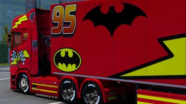 Cars Lightning Mcqueen Truck Skin ETS2 1.48