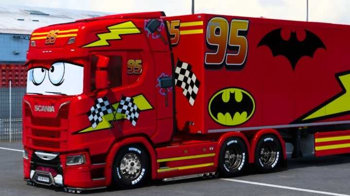 Cars Lightning Mcqueen Truck Skin ETS2 1.48