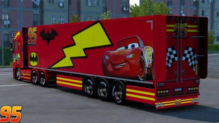 Cars Lightning Mcqueen Truck Skin ETS2 1.48