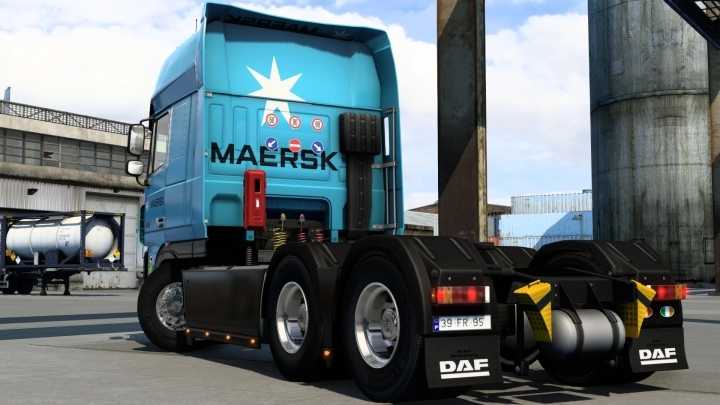 Daf Xf 105 Maersk Skin V2.0 ETS2 1.48