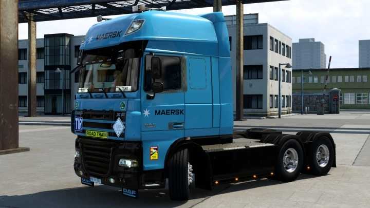 Daf Xf 105 Maersk Skin V2.0 ETS2 1.48