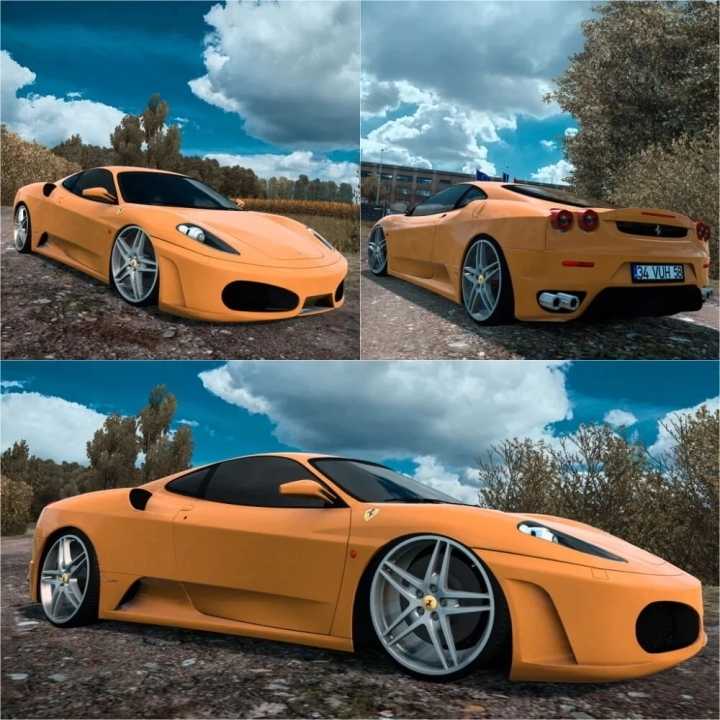 Ferrari F430 Unal Turan - это модифицированный автомобиль Ferrari F430 для игры Euro Truck Simulator 2 версии 1.48.