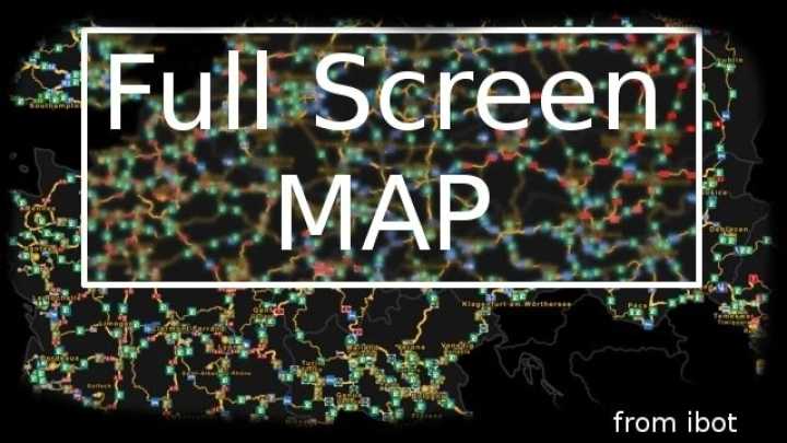 Full Screen Map V2.1 ETS2 1.48