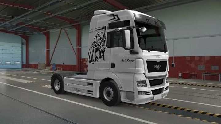 Man Tgx Euro 5 Skull Reaper Skin ETS2 1.47