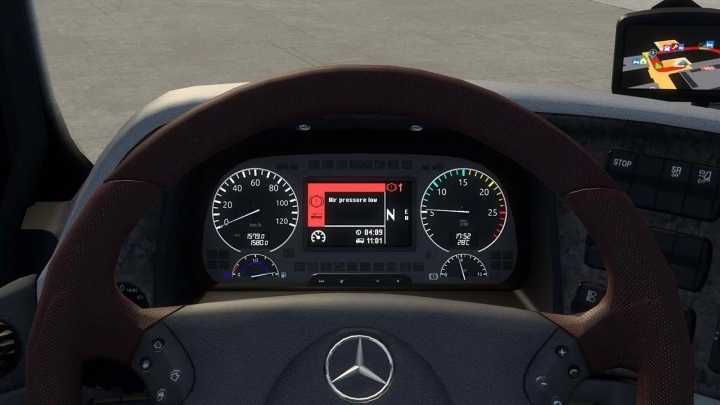 Mercedes-Benz Actros Mp3 Improved Dashboard V1.0 ETS2 1.48