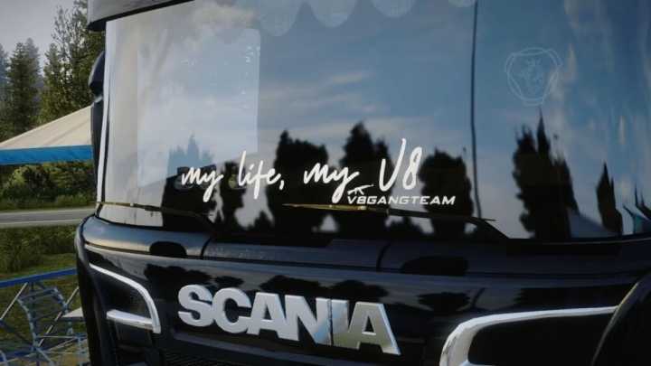My Life My V8 Sticker ETS2 1.48