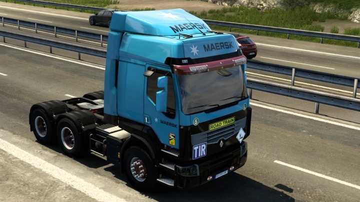 Renault Premium Maersk Skin V2.0 ETS2 1.48