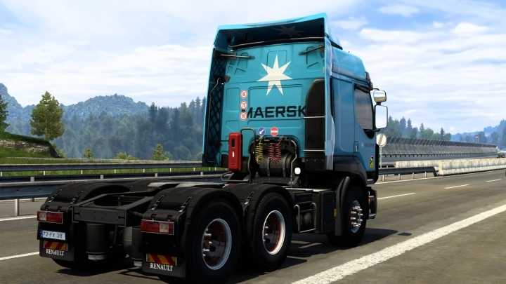 Renault Premium Maersk Skin V2.0 ETS2 1.48