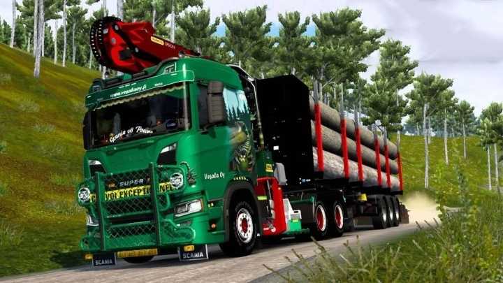Scania Ng Doll Long Wood Chassis Addon ETS2 1.47