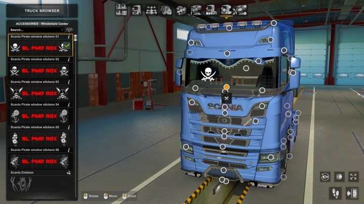 Scania Pirate Window Stickers ETS2 1.48