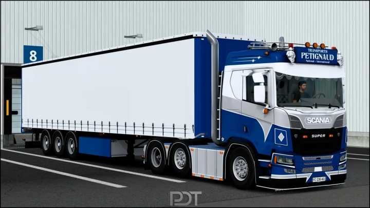 Scania R580 + Trailer Petignaud Transports ETS2 1.47